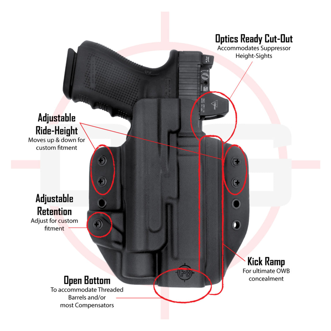 SIG P320/M17/P320c/M18/XCarry X300U/T | OWB TACTICAL Kydex Holster | CUSTOM  | C&G Holsters